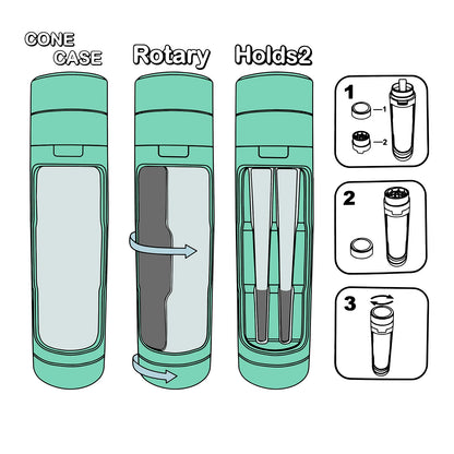 Versatile Cloud Grinder: Storage and Pre-Rolled Cones